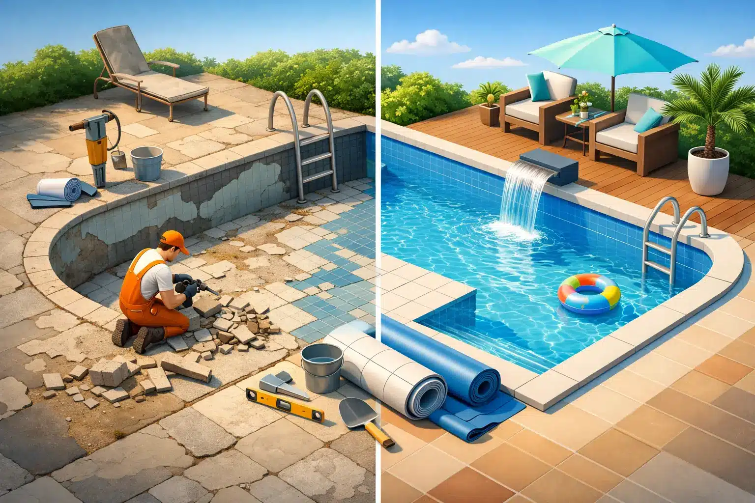 Como renovar piscina sem erross